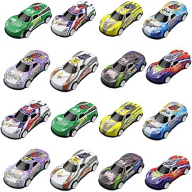 SUPGOD 8 Pieces Mini Car Set Racing Car Metal Stunt Toy Car Cars Toy Wind-Up Cars with Pull Back Toy Cars Random Selection Small Cars for Girls Boys Toy Gift