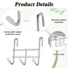 NYGHMY 6-Pack Wire Shelving Hooks - 3-Hook Hanging Organizer Attachments,