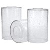 GoldSwift 3 Pack Bubble Seeded Glass Lamp Shade Fixture Replacement Globe & Shade, 6" Tall, 1-5/8 inch Fitter, Clear Cylinder Glass Covers for Chandelier Pendant Light Wall Sconces