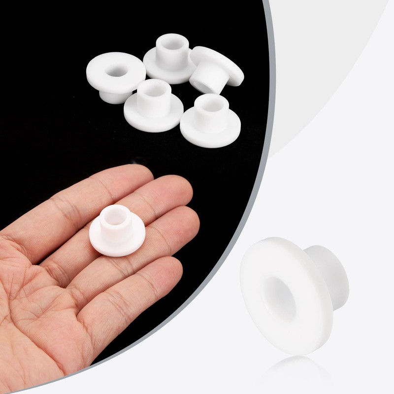sourcing map 10pcs Flanged Sleeve Bearings Plastic Bushings ID 9mm