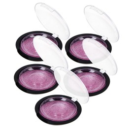 5pcs Pink Plastic Glitter Clear False Eyelash Storage Cases for Women