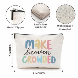 JCVUK Make Heaven Crowded Cosmetic Bag, Make Up Linen Bag, Colorful Toiletry Bag, Zipper Pouch For Travel & Daily Uses, Gift For Girls, Bags & Accessories - A14