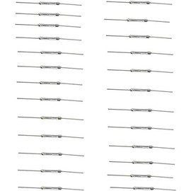 HeyNana 25pcs Magnetic Reed Switch Normally Open N/O Glass Reed Relay Induction Switch