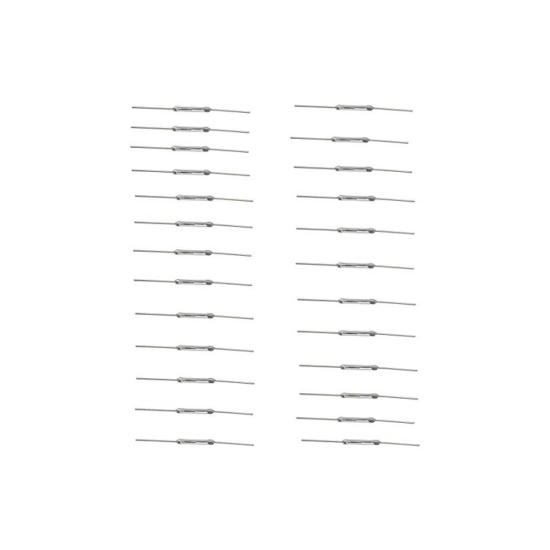 HeyNana 25pcs Magnetic Reed Switch Normally Open N/O Glass Reed