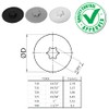 cyclingcolors 10x Screw caps Covers TORX Head Push fit Furniture