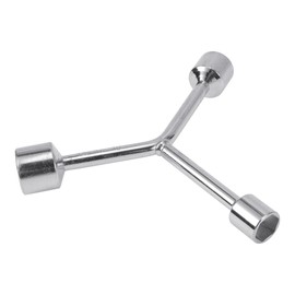 HEROFFIX 1 Pcs Socket Wrench Spanner Socket Remover 7.4cm Carbon Steel Hexagon 14mm 17mm 19mm for Car Motorcycle Dirtbike Y Shaped 3 Way Wrench Sleeve