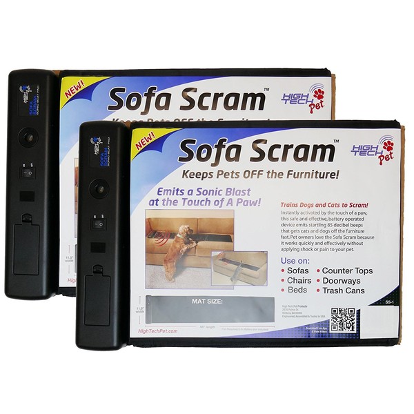 Sofa Scram Sonic Deterrent/Repellent for Dogs and Cats (2 Pack)
