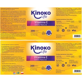 Vitamin E 500 IU | 200 Capsules | 100% Fat Soluble and Pure | Heavy Metal Free | Contains No Soy | Immune System, Protects Our Skin and Heart | Gluten Free | No Magnesium Stearate