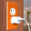 WIRESTER Duplex Outlet Cover Wall Plate/Switch Plate - Solid Orange