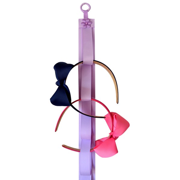 Boutique Handmade Ribbon HEADBAND HOLDER By Funny Girl Designs (ONE HOLDER) (Lavender)