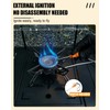CAFELITE Backpacking Stove, 15000 BTU Windproof Camp Burner, 39.4" Hose