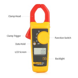 FLUKE F302+ Handheld Clamp Meter LCD Display Digital Clamp Multimeter Clamp Type Universal Meter Ammeter AC/DC Voltage Meters 400A AC Current 600V DC/AC Voltage Clamp Meter