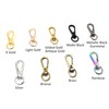 VersaKits 10 Pcs Heavy Duty Swivel Clips 3/8 Inch Rainbow