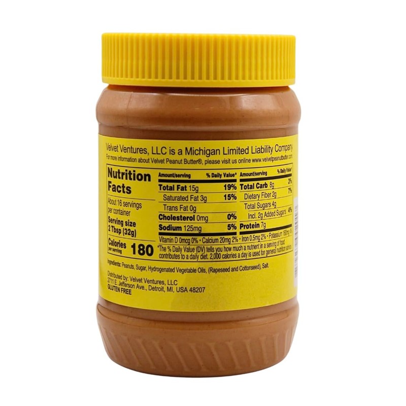 Velvet Peanut Butter, Creamy – Detroit’s Classic Since 1937, Smooth