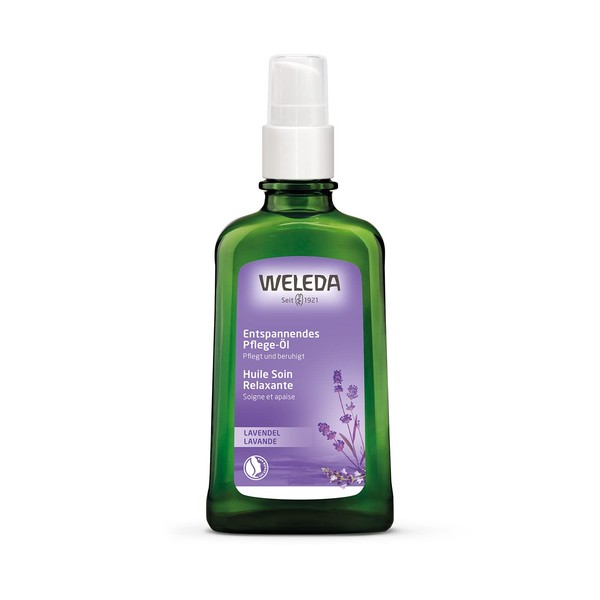 Weleda Lavender Oil, 3.4 fl oz (100 ml), For Relaxing Time, Full Body Treatment Oil, Elegant Lavender Scent, Natural Ingredients, Organic, Single Item