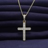 18K Gold Plated Moissanite Cross Necklace | 0.36 Ctw Moissanite