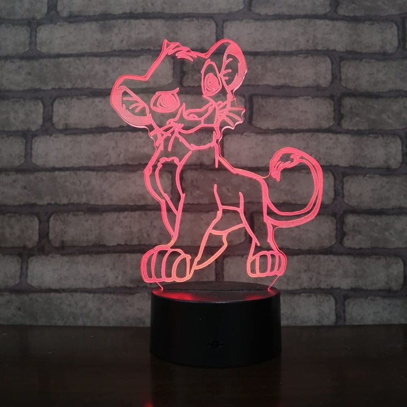 Wolostore Simba Children's LED Lamp Colour Changing USB Night Light