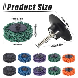 CSD Scheibe Schleifscheibe 25 Stücke 50mm Grobreinigungsscheibe, Bohrmaschine Schleifscheibe,Grobreinigungsscheibe,Zum Reinigen und Entfernen von Farbe, Rost, Schweißnähten und Oxiden