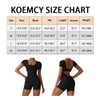 KOEMCY Women's Jumpsuit Short Tight Sports Romper Short Sleeves Bodysuit