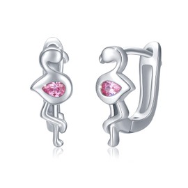 Cuoka Animal Earrings 925 Sterling Silver Cute Animal Hoop Huggie Earrings,Hypoallergenic Animal Jewelry Birthday Graduation Gifts for Women Girls, Sterling Silver, Cubic Zirconia