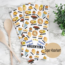 JXGZSO Argentine Food Tea Towel Argentine Food Gift Souvenir Gift Trip Lover Towel (CA Argentine Towel)