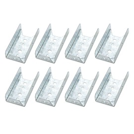Qlvily Fence Bracket 8 Packs, Galvanized 2x4 Brackets for Wood Rail, Fence Bracket Repair Kit