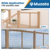 Muzata 60Pack Cable Railing Kit Protective Protector Sleeves Grommet for