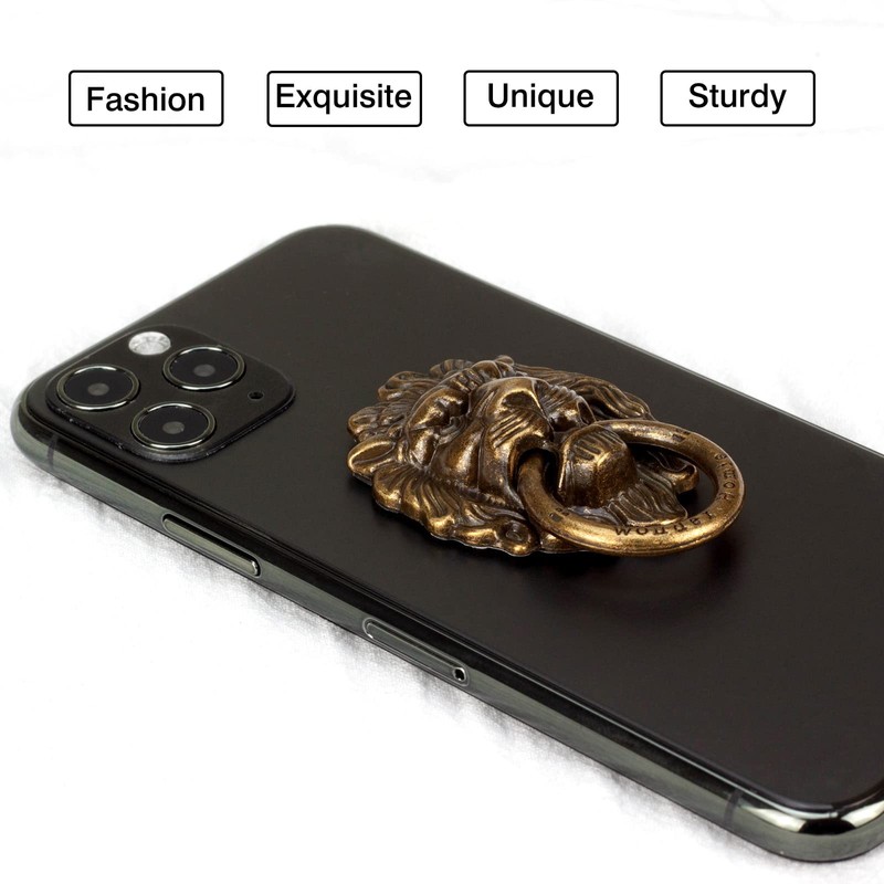 [2 Pack] Lion Head Cell Phone Ring Holder Stand, Finger