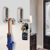 SYZOW Folding Coat Hooks, 4PCS Black Wall Hooks for Hanging