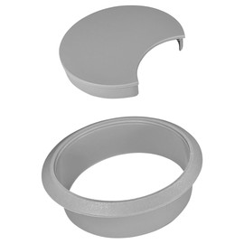 cyclingcolors 1 x Cable grommet, 70 mm, furniture, office, cable duct, cable outlet, plastic (grey)