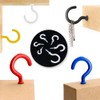 Swpeet 100Pcs White 6 Sizes Cup Hooks Assortment Kit, Vinyl
