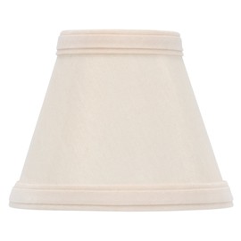 Upgradelights Eggshell Silk 5 Inch Empire Style Clip on Chandelier Lampshades (set of 6) 4x5x4
