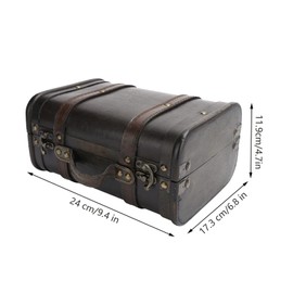 ZLXHDL Vintage Wooden Storage Chest, Decorative Suitcase Storage Boxes, Wooden Storage Box with Solid handle for Studio Decoration Window Display Photography Props