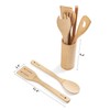 Naturoom Kitchen Utensils Set of 8 PCS, 12Inches Bamboo Wooden