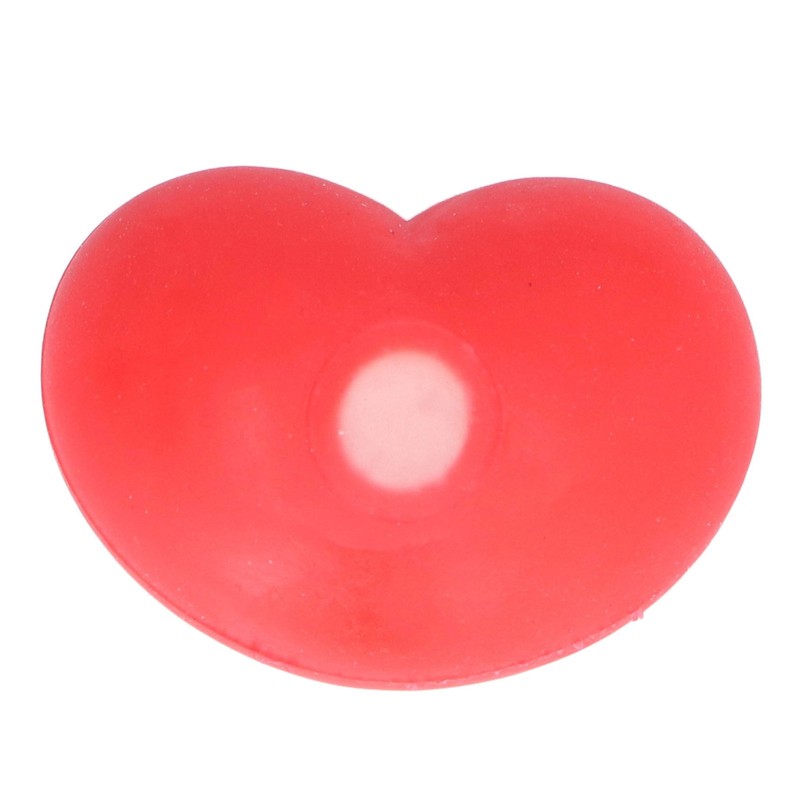 12 Pcs Heart Stress Toy Elastic Soft Simulation Rubber Red