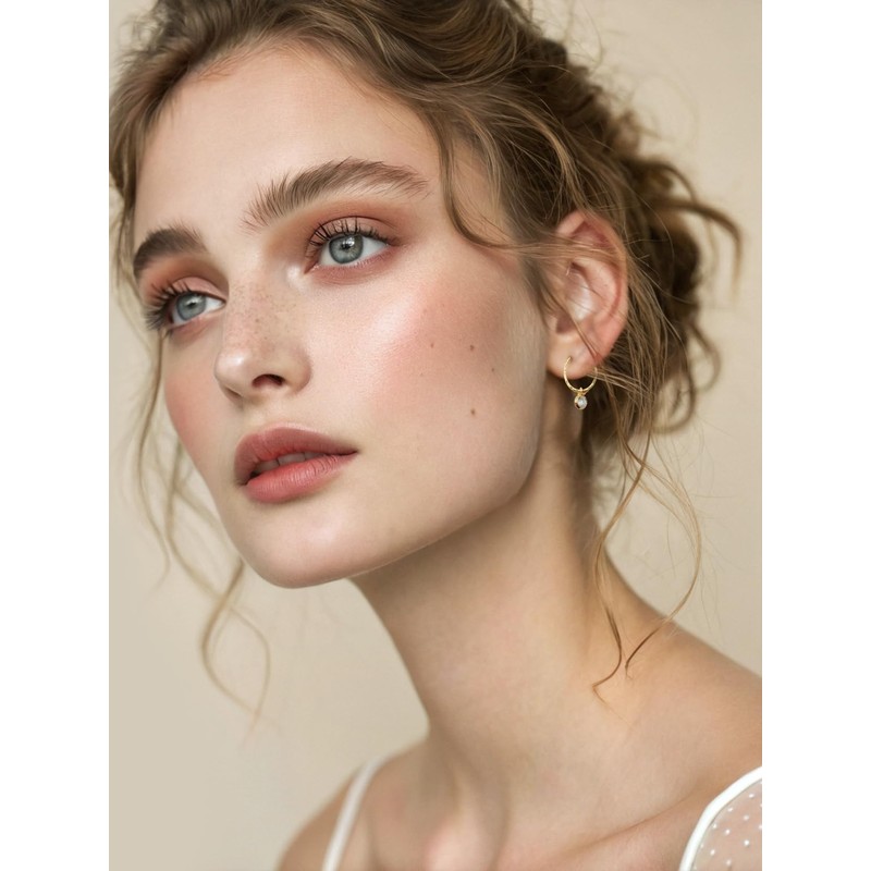 Serenity Sleepers 24ct Gold Plated 925 Solid Sterling Silver Faceted