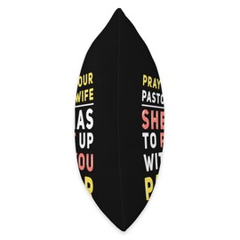 Funny Pastor's Wife Gifts Pray for Your Pastor's Wife She Has to Put Up with Your Past Throw Pillow, 16x16, Multicolor