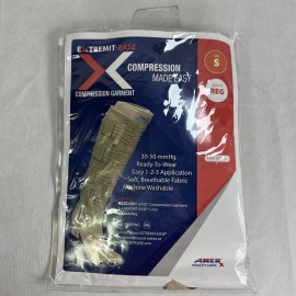 Extremit-easy EXTREMIT-EASE Compression Garment  Lower Leg Wrap Beige Size S Length Reg New