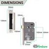 EAI Mortice Bathroom Lock | 74x57mm | Polished Chrome -