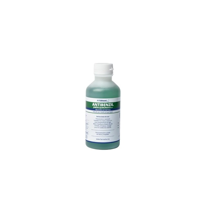 Farmacéuticos Altamirano - Antibenzil Jabón Quirúrgico NF* (120 Mlts.)