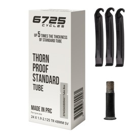 6725 Cycles 24 x 1.9-2.125 SV 48MM Thorn Resistant Schrader Bike Tube - Buy 2 Get Freight Free – Puncture Resistant Inner Tube with 3.5mm Reinforced Wall