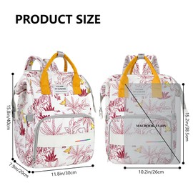 LEcylankEr Changing Backpack Large Capacity Changing Bag Backpack Oxford Fabric Baby Bag with Insulated Bag Baby Travel Bag for On the Go, red, L