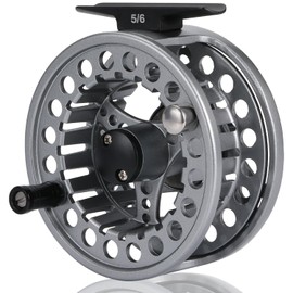 Sougayilang Fly Fishing Reel，Large Arbor With Diecast Aluminum Body Fly Reel-5/6,7/8 Weights，Essential Fly Reels For Beginners-QS5/6