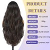 Skunk Synthetic Lace Front Wig 28 Inch Long Wavy Natural