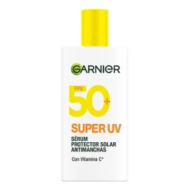Garnier Super UV Fluido Facial FPS 50+ | Anti-oleosidad + Vitamina C | Textura ligera | 40 ml
