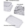 PEPAXON Glass Butter Dish with Lid for Countertop Rectangular Transparent