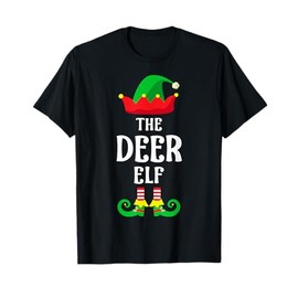 The Deer Elf Christmas Deer Lovers Funny Xmas T-Shirt
