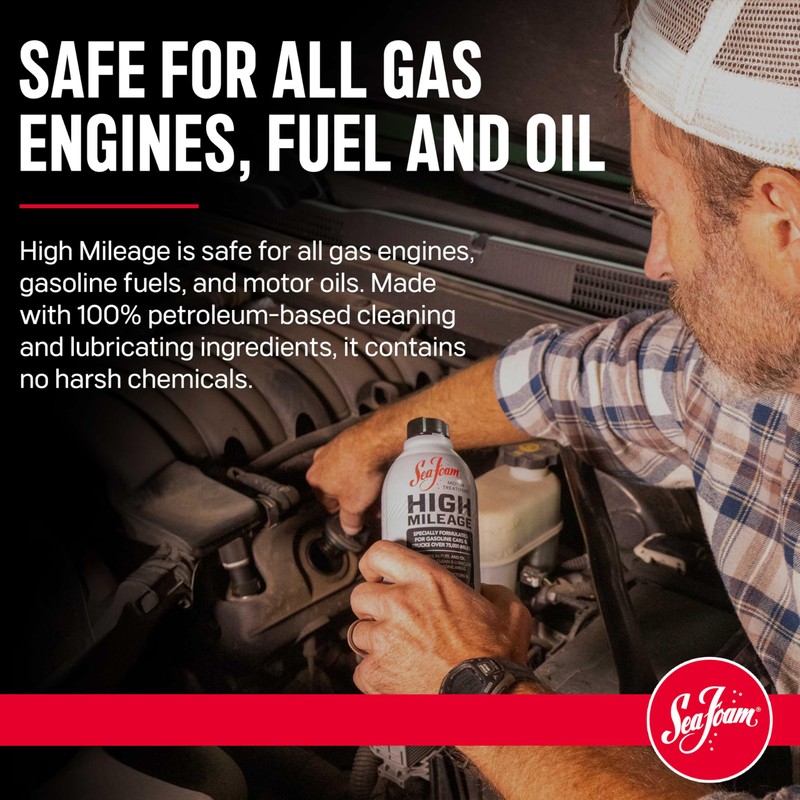 Sea Foam High Mileage Motor Treatment Gas & Oil Additive,