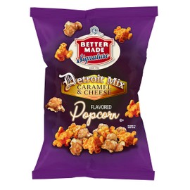 Better Made Special Popcorn (8) x Bags 2.5-2.75oz Each (Pack of 8) (DETROIT CARAMEL & CHEESE) - Adult Bulk Snacks, Kids Lunch, Delicious Caramel & Cheese Flavorerd Popped Popcorn, Family Owned Since 1930 in Detroit