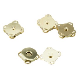 Broches de cierre magnético para costura, bolsa de manualidades, ropa para álbumes de recortes (dorado, 18 mm - 20 juegos)